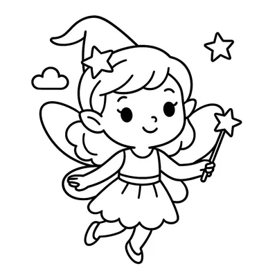 Fairy Coloring Page - Free Printable