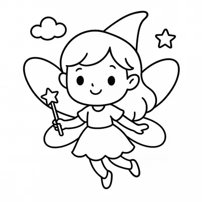 Fairy Coloring Page - Free Printable