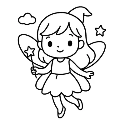Fairy Coloring Page - Free Printable