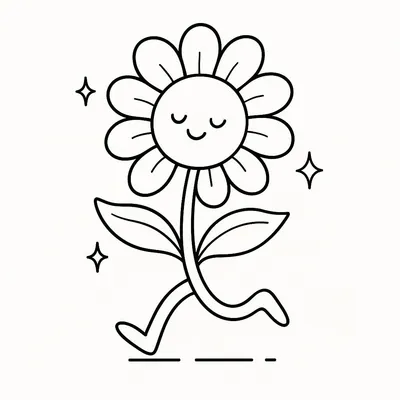 Flower Coloring Page - Free Printable