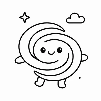Galaxy Coloring Page - Free Printable