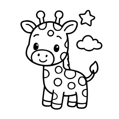 Giraffe Coloring Page - Free Printable