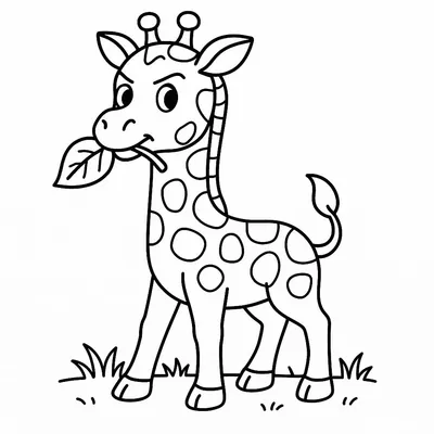 Giraffe Coloring Page - Free Printable