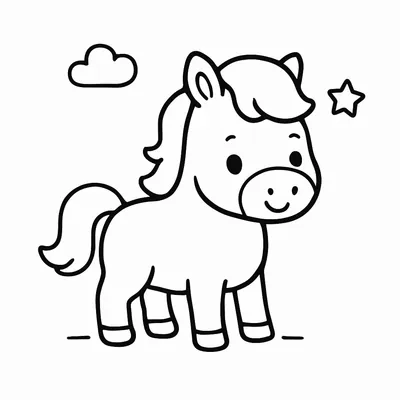 Horse Coloring Page - Free Printable