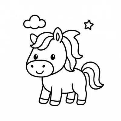 Horse Coloring Page - Free Printable