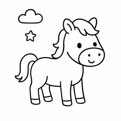 Horse Coloring Page - Free Printable