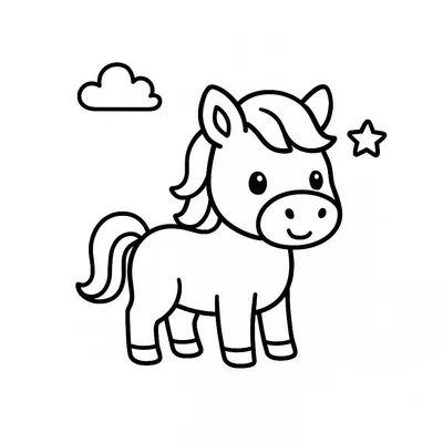 Horse Coloring Page - Free Printable