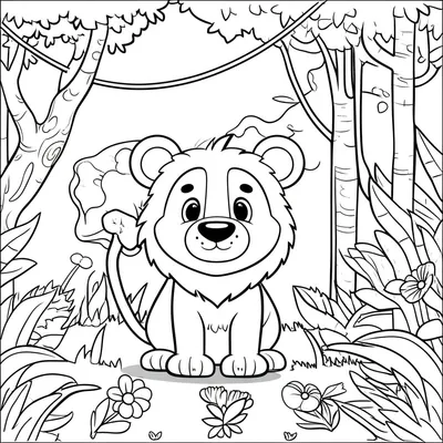 Jungle to Color - Free Drawing
