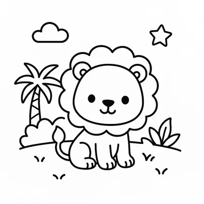 Jungle Coloring Page - Free Printable