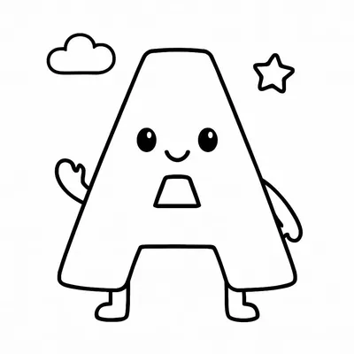 Letter A Coloring Page - Free Printable