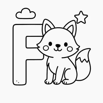 Letter F Coloring Page - Free Printable