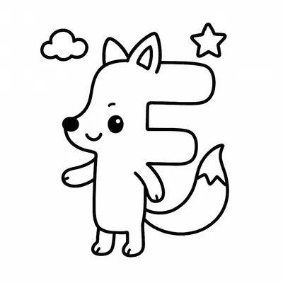 Letter F Coloring Page - Free Printable