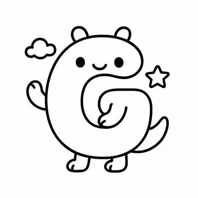 Letter G Coloring Page - Free Printable