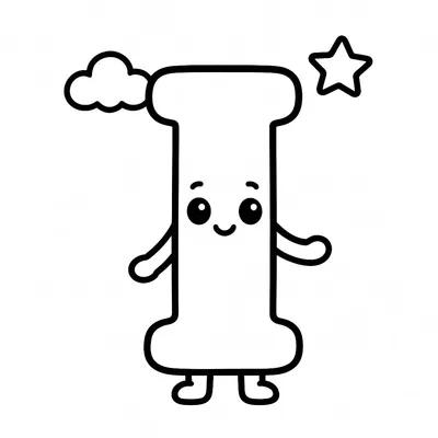 Letter I Coloring Page - Free Printable