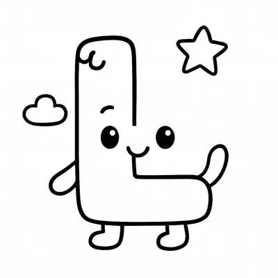 Letter L Coloring Page - Free Printable