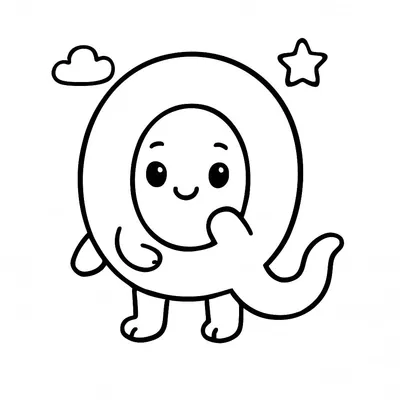 Letter Q Coloring Page - Free Printable