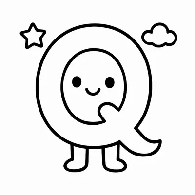 Letter Q Coloring Page - Free Printable