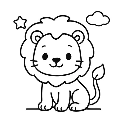 Lion Coloring Page - Free Printable