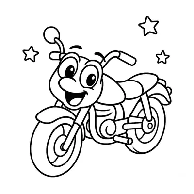 Motorcycle Coloring Page - Free Printable