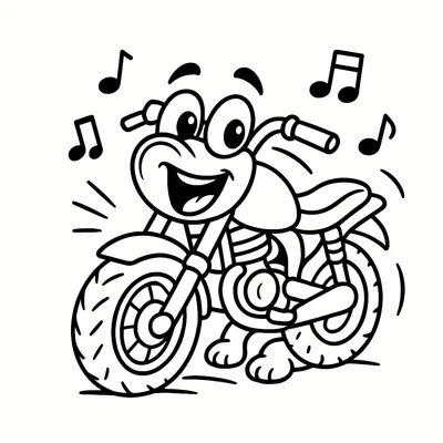 Motorcycle Coloring Page - Free Printable