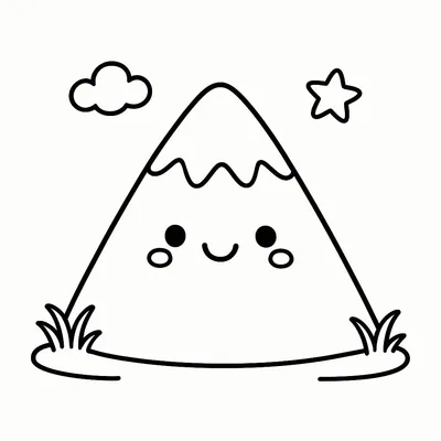 Mountain Coloring Page - Free Printable