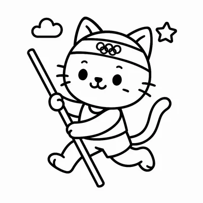 Olympic Sports Coloring Page - Free Printable
