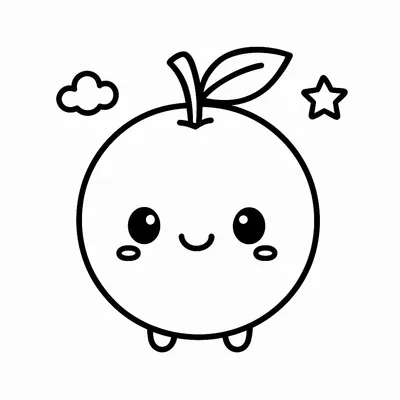 Orange Coloring Page - Free Printable