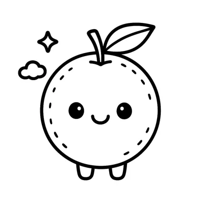 Orange Coloring Page - Free Printable