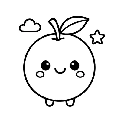 Orange Coloring Page - Free Printable