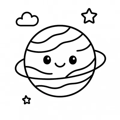 Planet Coloring Page - Free Printable