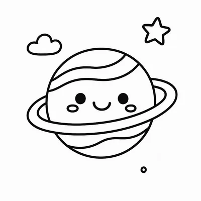 Planet Coloring Page - Free Printable