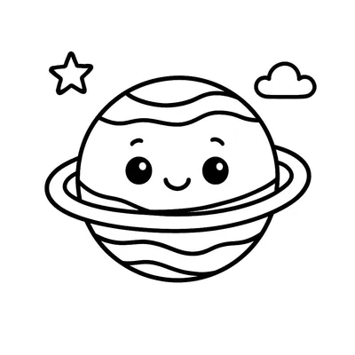Planet Coloring Page - Free Printable