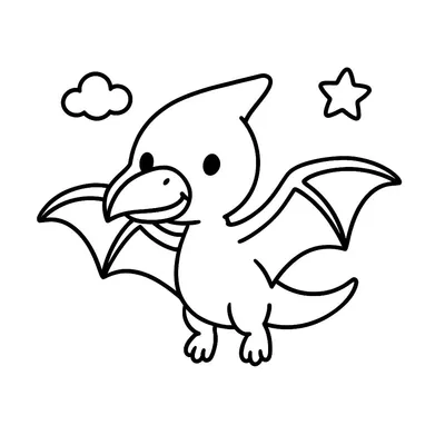 Pterodactyl Coloring Page - Free Printable