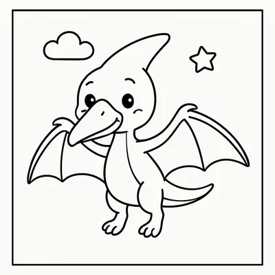 Pterodactyl Coloring Page - Free Printable