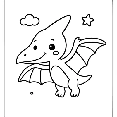 Pterodactyl Coloring Page - Free Printable