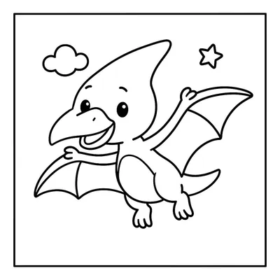 Pterodactyl Coloring Page - Free Printable