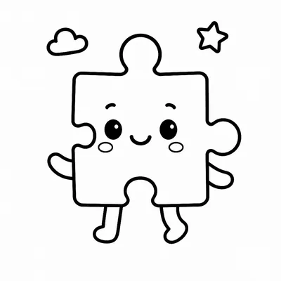 Puzzle Coloring Page - Free Printable