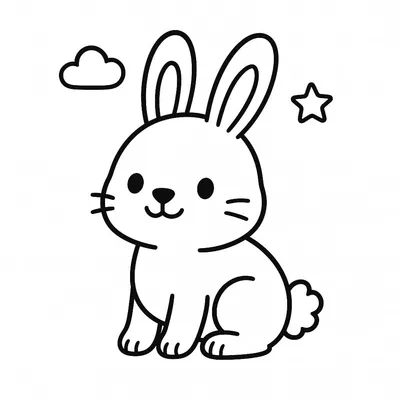 Rabbit Coloring Page - Free Printable