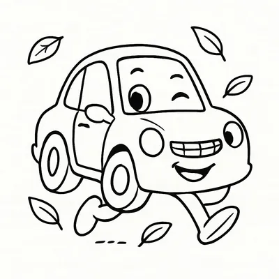Real Cars Coloring Page - Free Printable