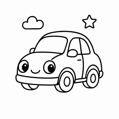 Real Cars Coloring Page - Free Printable
