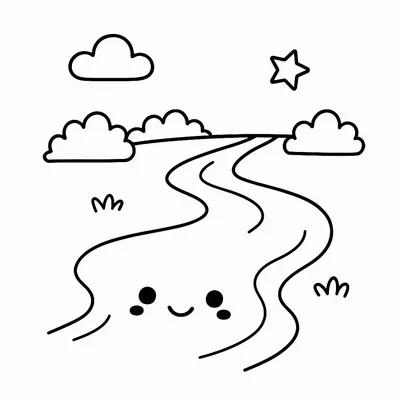 River Coloring Page - Free Printable