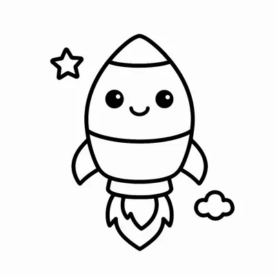 Rocket Coloring Page - Free Printable