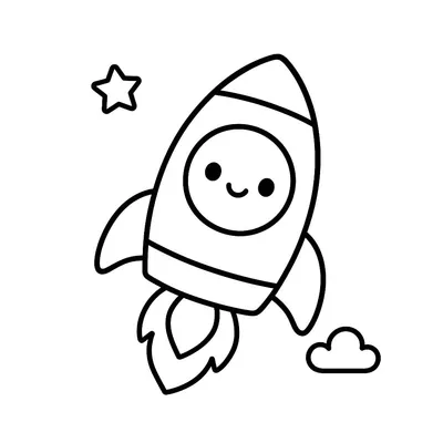 Rocket Coloring Page - Free Printable