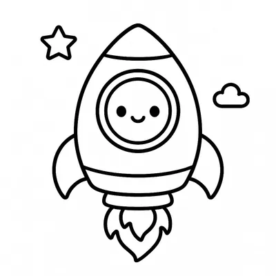 Rocket Coloring Page - Free Printable