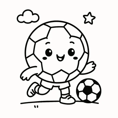 Soccer Coloring Page - Free Printable