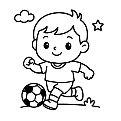 Soccer Coloring Page - Free Printable