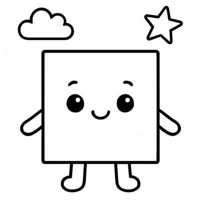 Square Coloring Page - Free Printable
