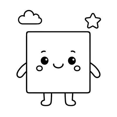 Square Coloring Page - Free Printable