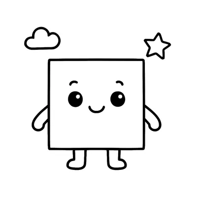 Square Coloring Page - Free Printable