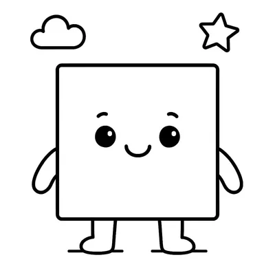 Square Coloring Page - Free Printable